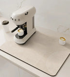 Waterproof patterned mat for coffee machine