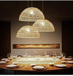 Rattan Chandelier Large