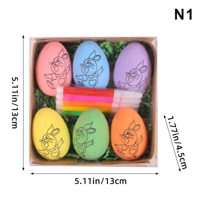 Eggs Kit - Hand-painted Cartoon Bunny Small