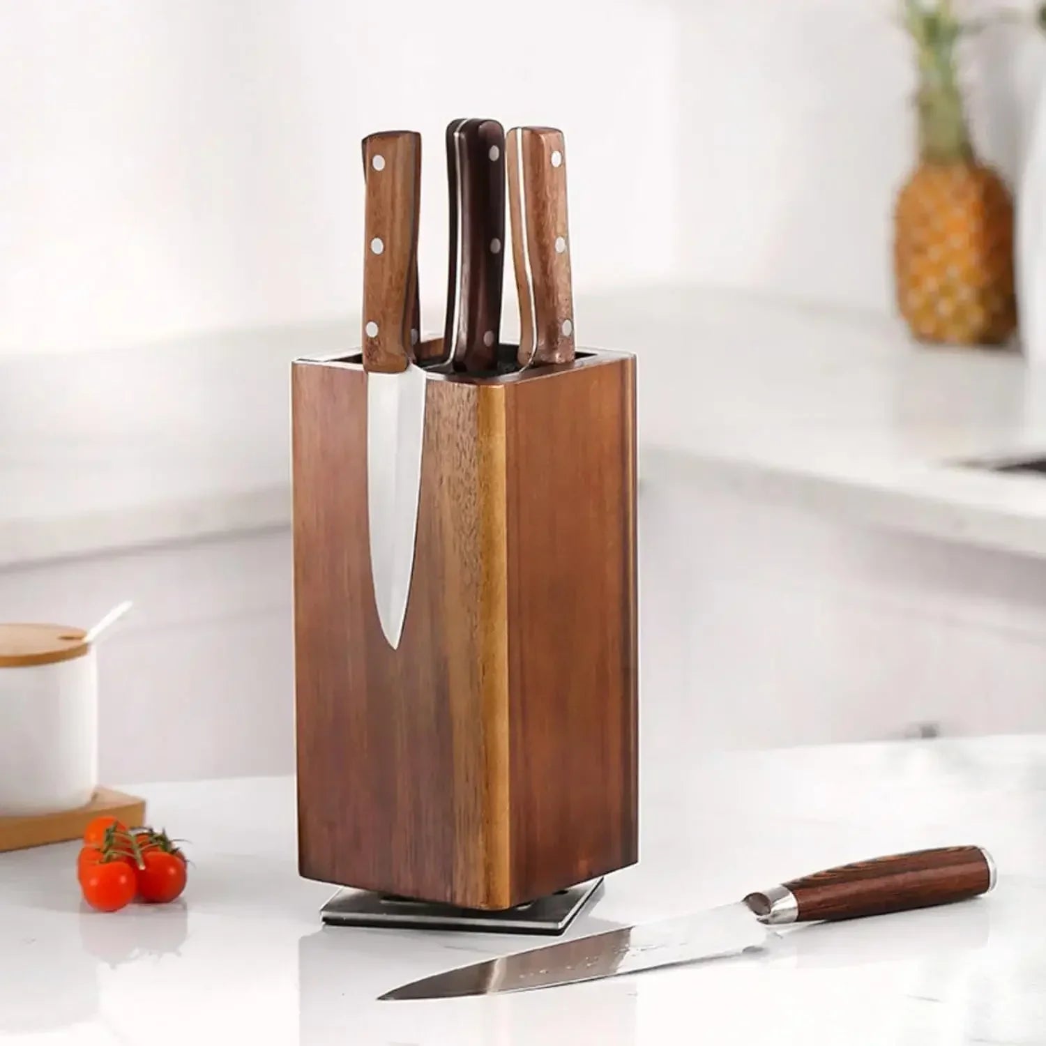 Knife Block - Magnetic Wood 360°