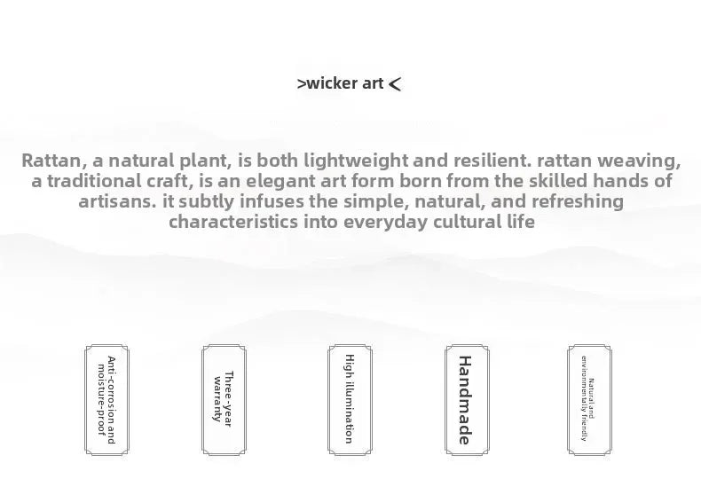 Rattan Chandelier Large