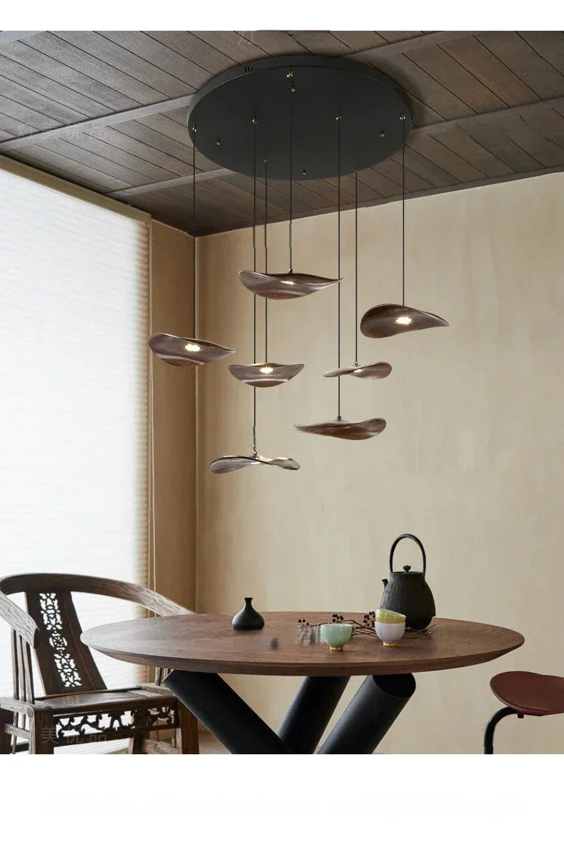 Chandelier - Multi-head Walnut