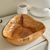 Stylish Irregular Wooden Serving Bowl