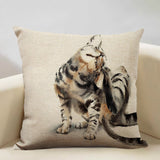 Watercolor Animal Decorative Pillow Case