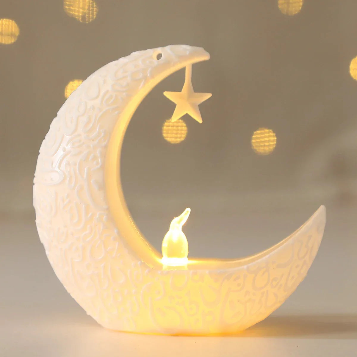 Candlestick - LED Star Moon Style White