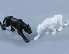 Abstract Panther Statue with Geometric Pattern - House Of Avana