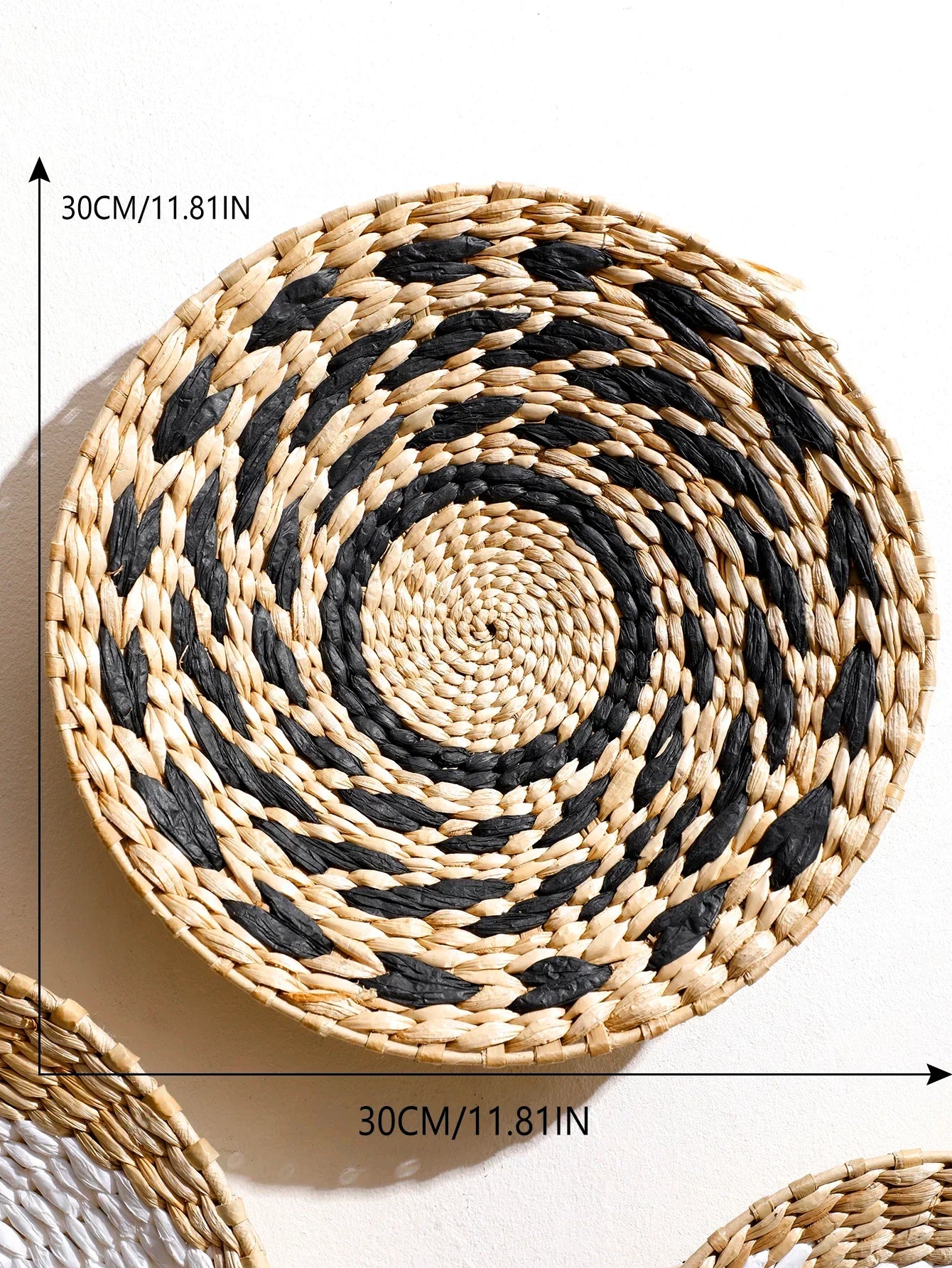 Seagrass Wall Hanging Decor Wall Basket Boho Home Decoration Handmade Natural Wall Art for Kitchen Bedroom Living Room Ornament - House Of Avana
