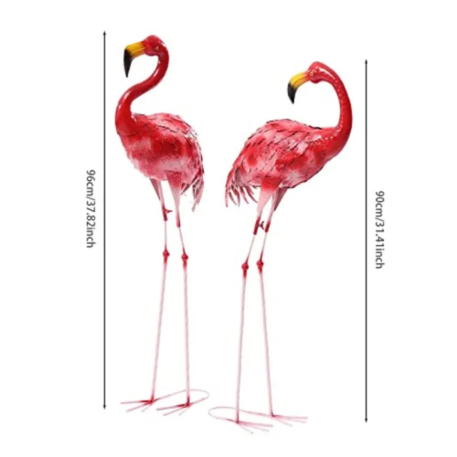 Tropical Flamingo Sculpture Pair – Decorative Lawn & Patio Decor