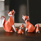 Modern Geometric Fox Statue Animal Figurine | House of Avana