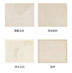 Four beige textured tiles with different patterns on a white background