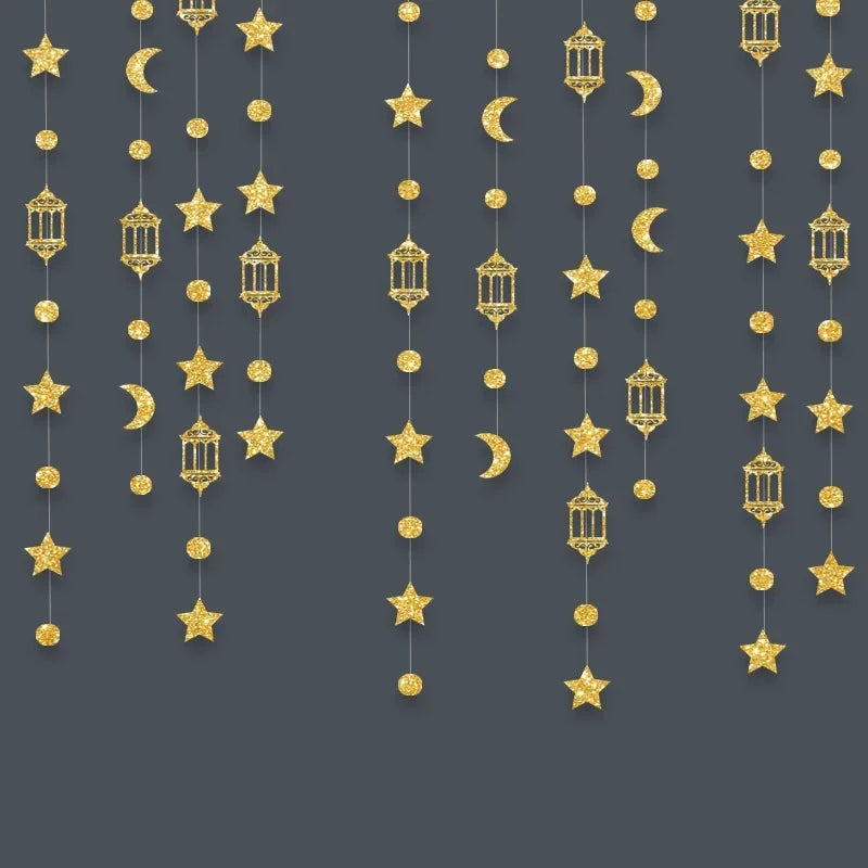 Garland - Glitter Gold Star Streamer
