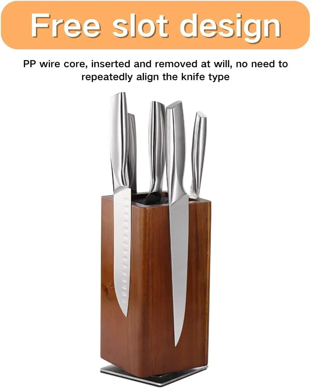 Knife Block - Magnetic Wood 360°