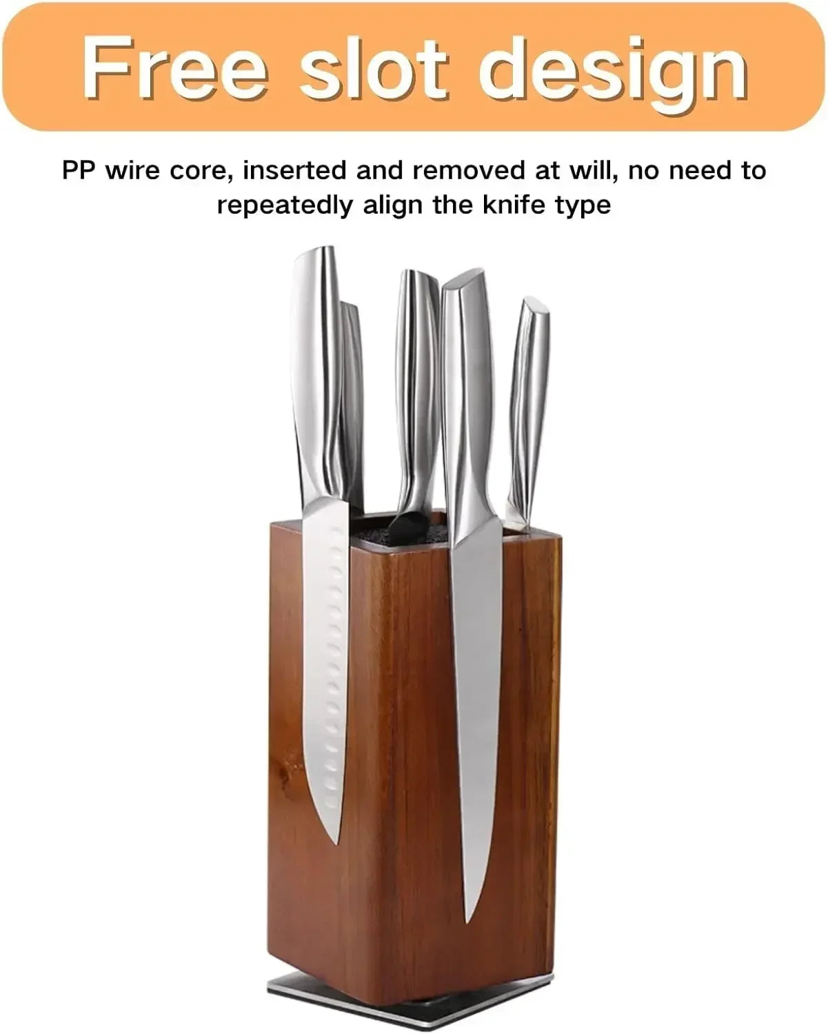 Knife Block - Magnetic Wood 360°