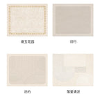 Four different textured tiles with names below on a white background