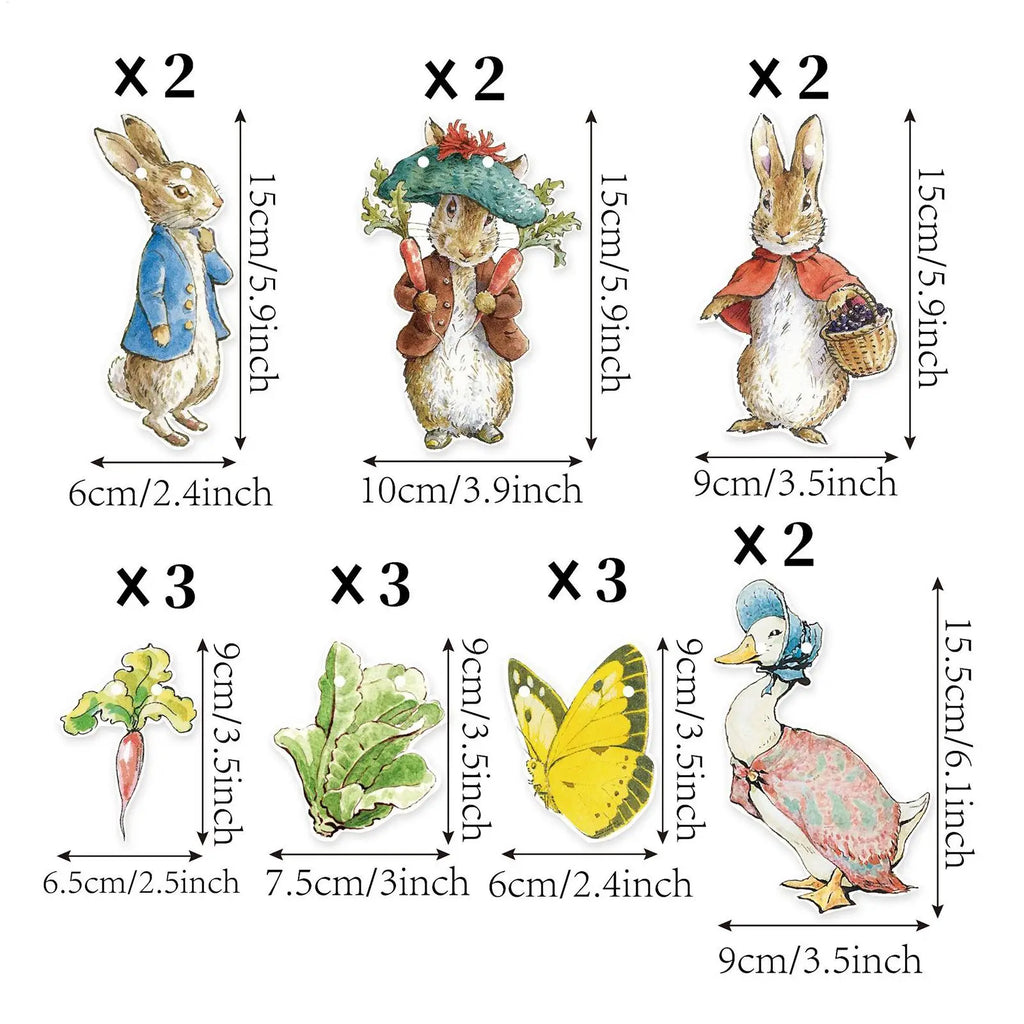 Garland - Decorative Colorful Bunny 6ft