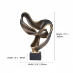 Modern Abstract Ribbon Sculpture – Luxury Home Decor Ornament | Abstract Sculpture | front view | Abstract home decor | House of Avana