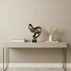Modern Abstract Ribbon Sculpture – Luxury Resin Home Decor Ornament
