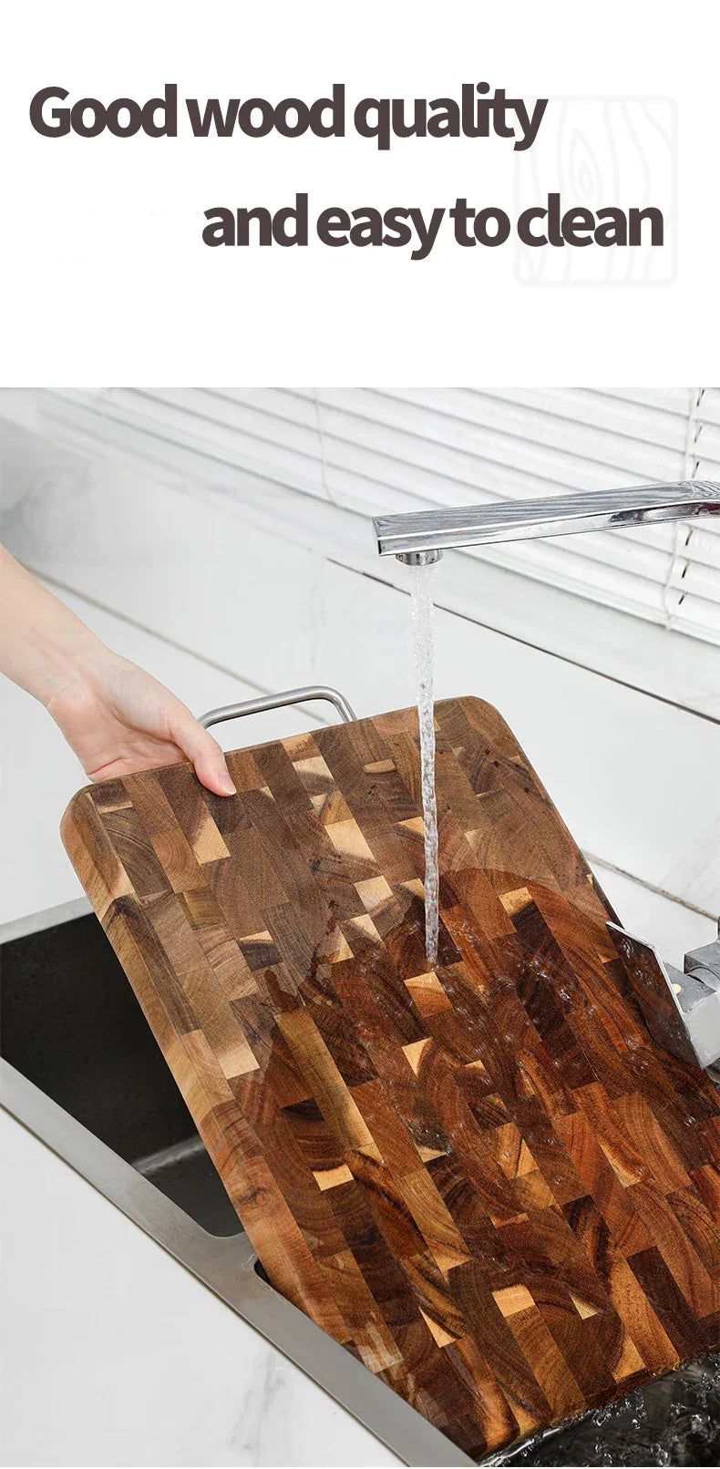 Chopping Board - Antibacterial Acacia Wood Wooden