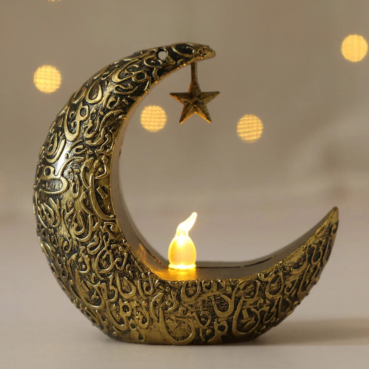 Candlestick - LED Star Moon Style White