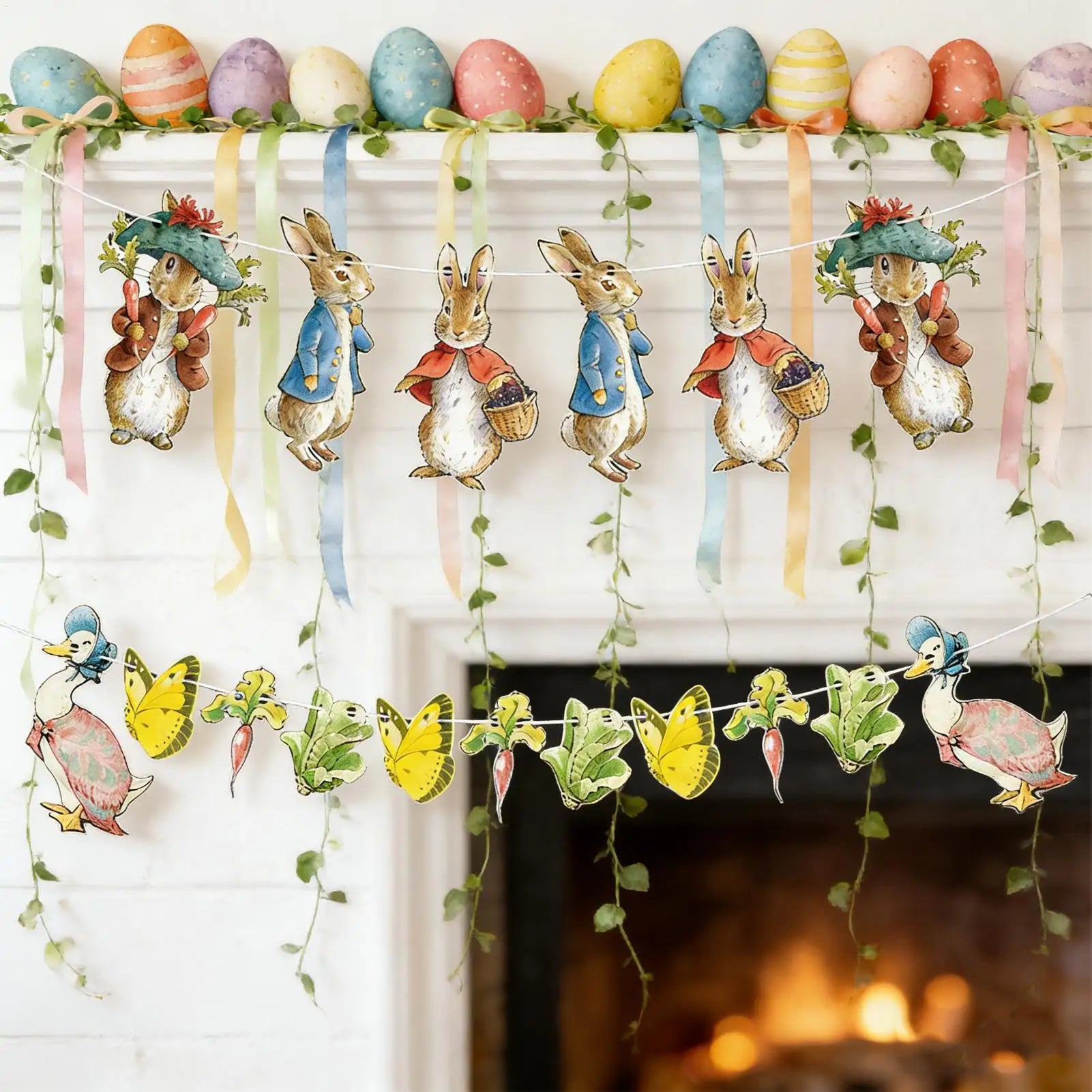 Garland - Decorative Colorful Bunny 6ft