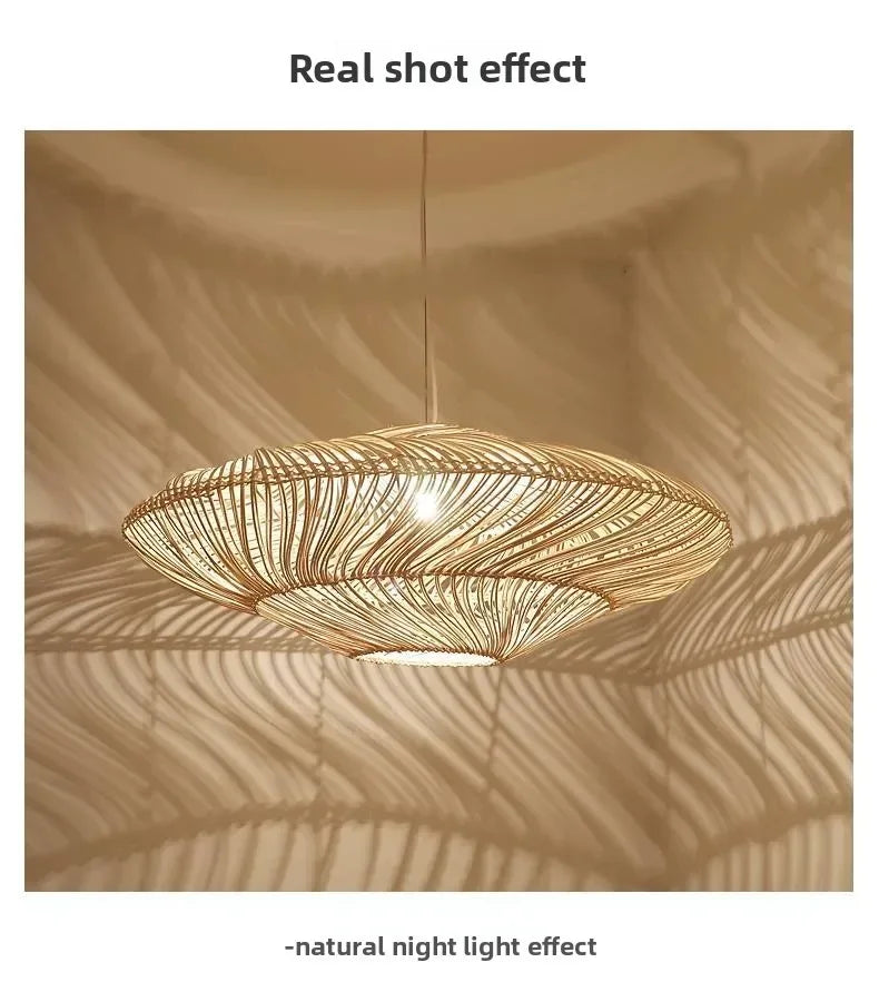 Rattan Chandelier Large