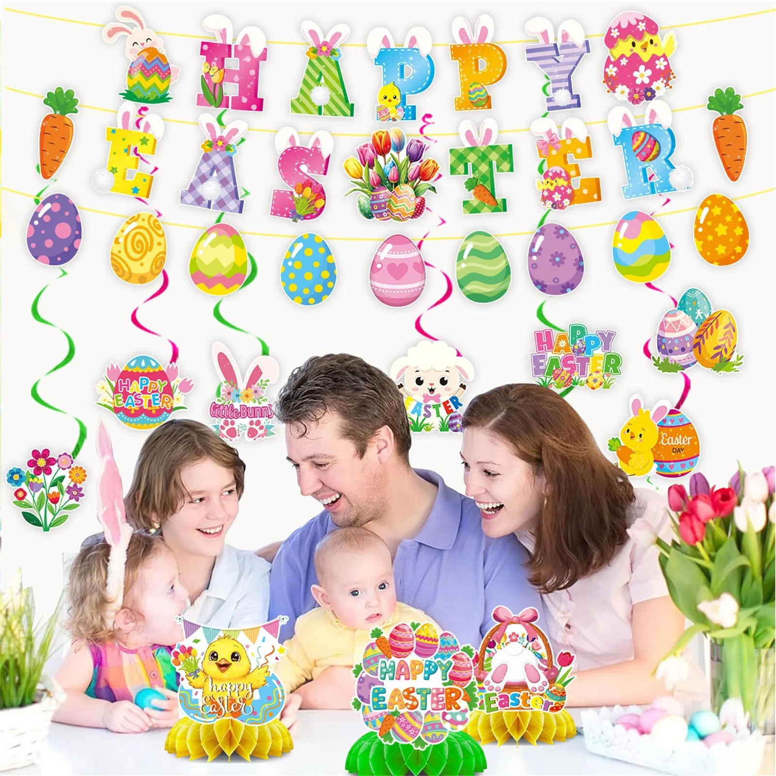 Easter Garland - Decorative Paper Egg