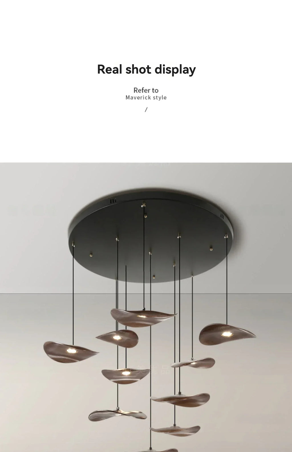 Chandelier - Multi-head Walnut