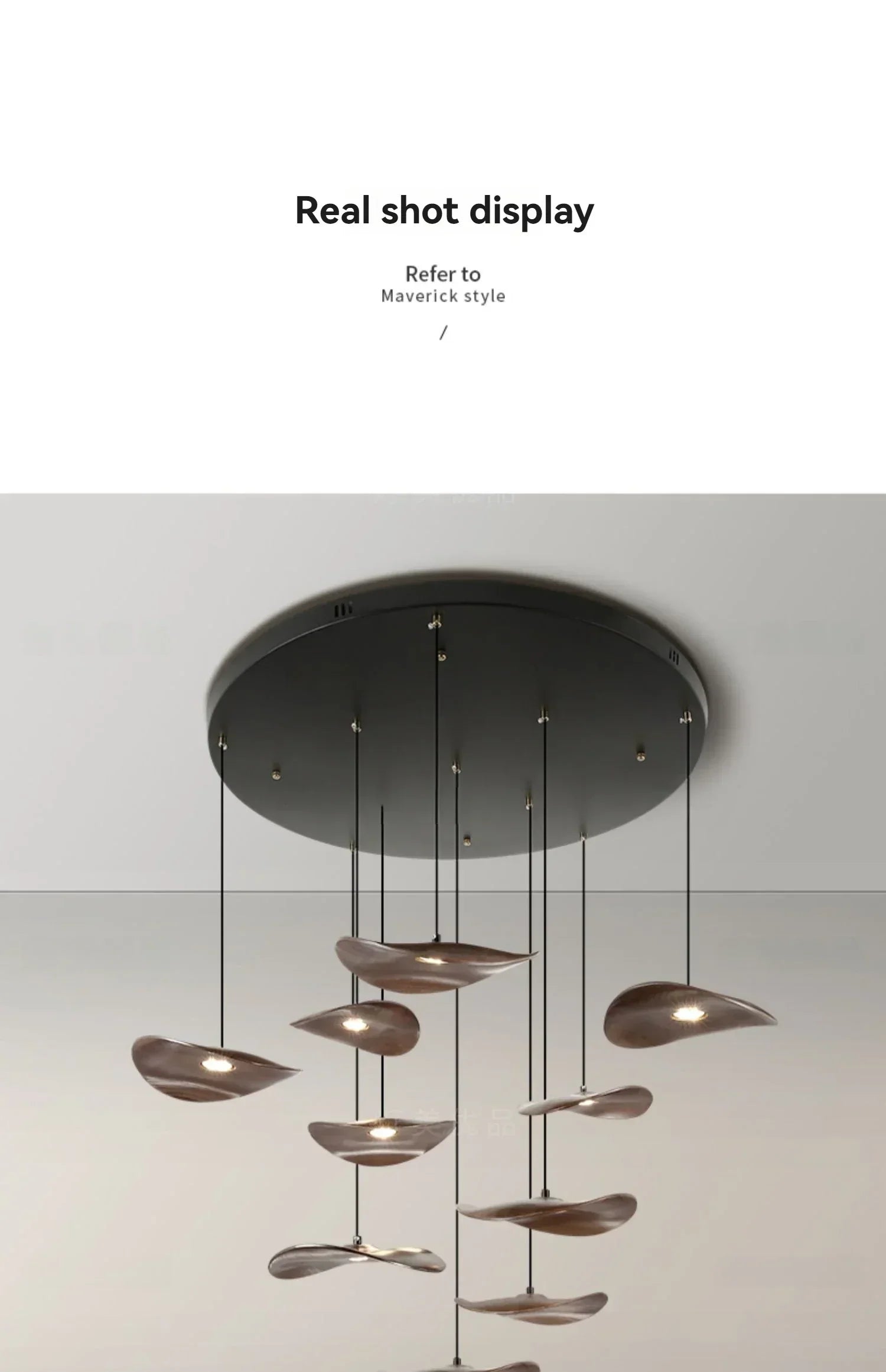 Chandelier - Multi-head Walnut