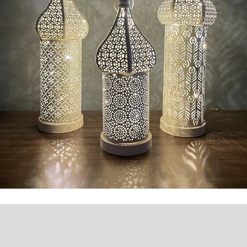 Lantern - LED Gold Wrought Iron