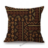 African Geometric Tribal Pattern Mudcloth Cushion Cover