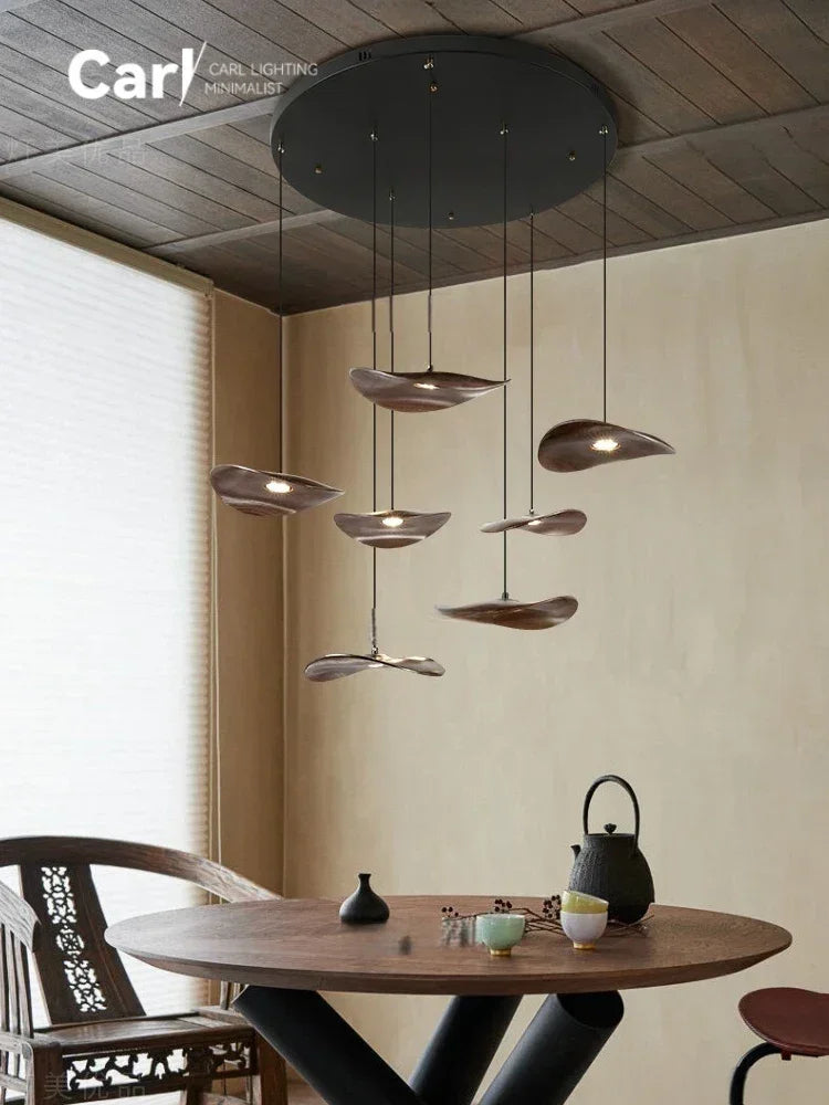 Chandelier - Multi-head Walnut