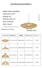 Rattan Chandelier Large