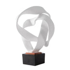 Modern Abstract Ribbon Sculpture – Luxury Resin Home Decor Ornament