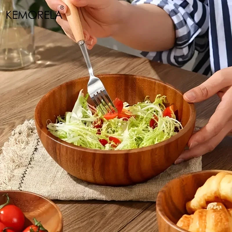 Salad Bowl - Anti-Scalding Wooden Large