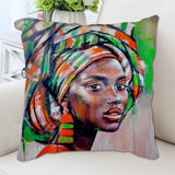 African Style Women Painting Cushion Covers