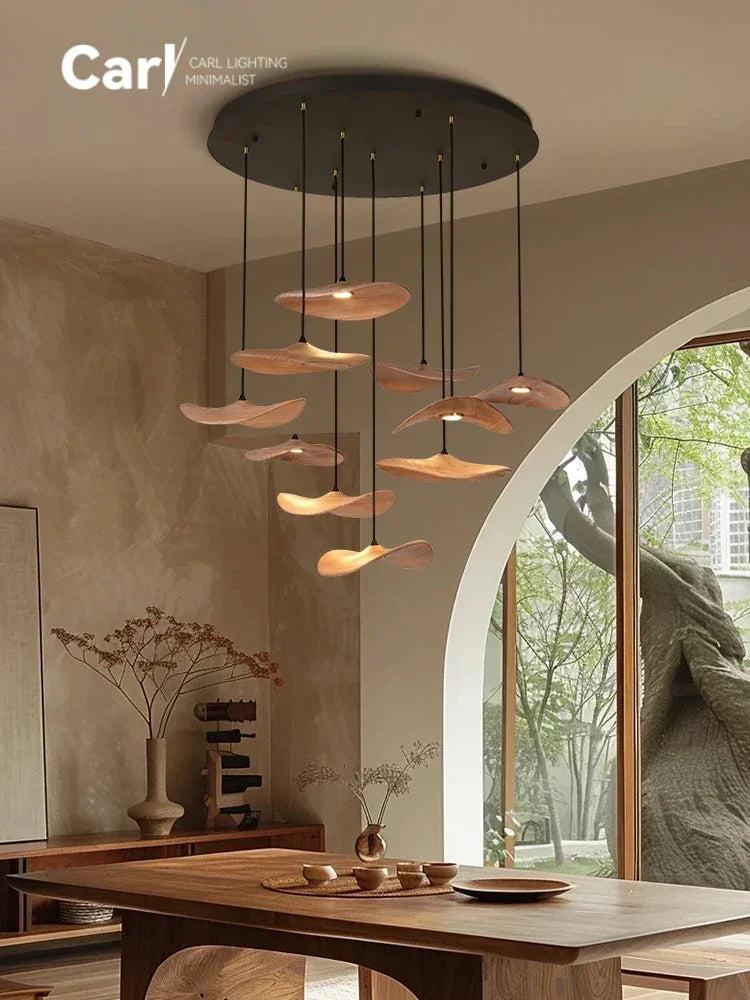 Chandelier - Multi-head Walnut