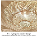 Rattan Chandelier Large