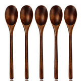 Set of 5 Eco Friendly Wooden Spoon and Fork Set Tableware