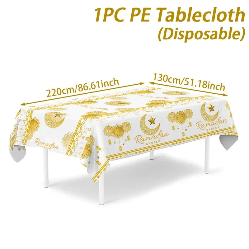 Table Cloth - Ramadan Mubarak Cotton Large