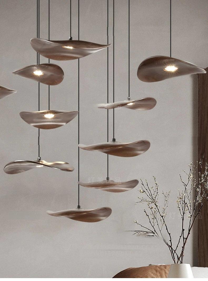 Chandelier - Multi-head Walnut