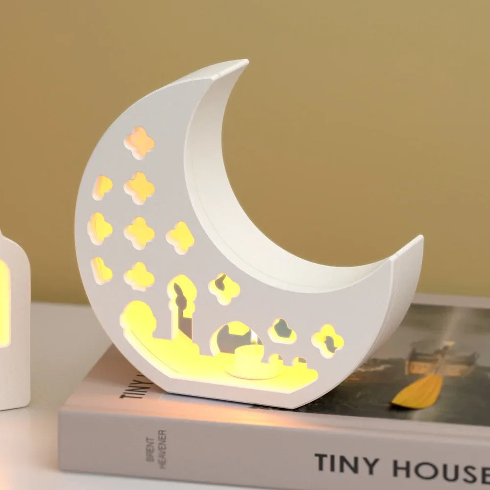 Lampshade - Hollow Silicone Moon Candle Holder