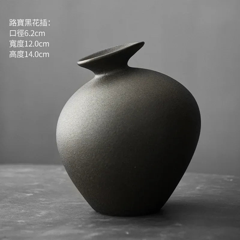 Vase - Decorative Terracotta Black