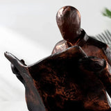 Abstract Character Reader Sculpture Bookends Figure | House of Avana