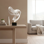 Modern Abstract Ribbon Sculpture – Luxury Resin Home Decor Ornament