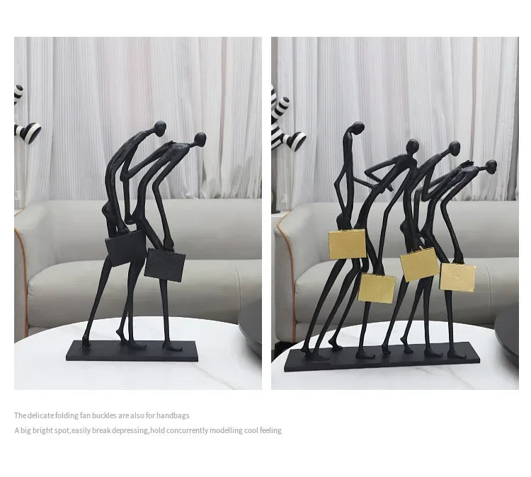 Abstract Statue - Modern Black Pedestal