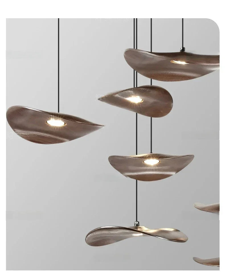 Chandelier - Multi-head Walnut