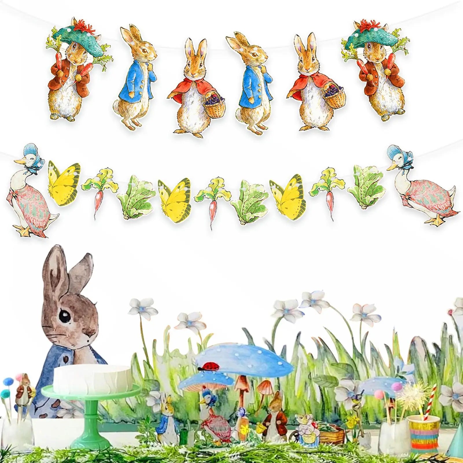 Garland - Decorative Colorful Bunny 6ft