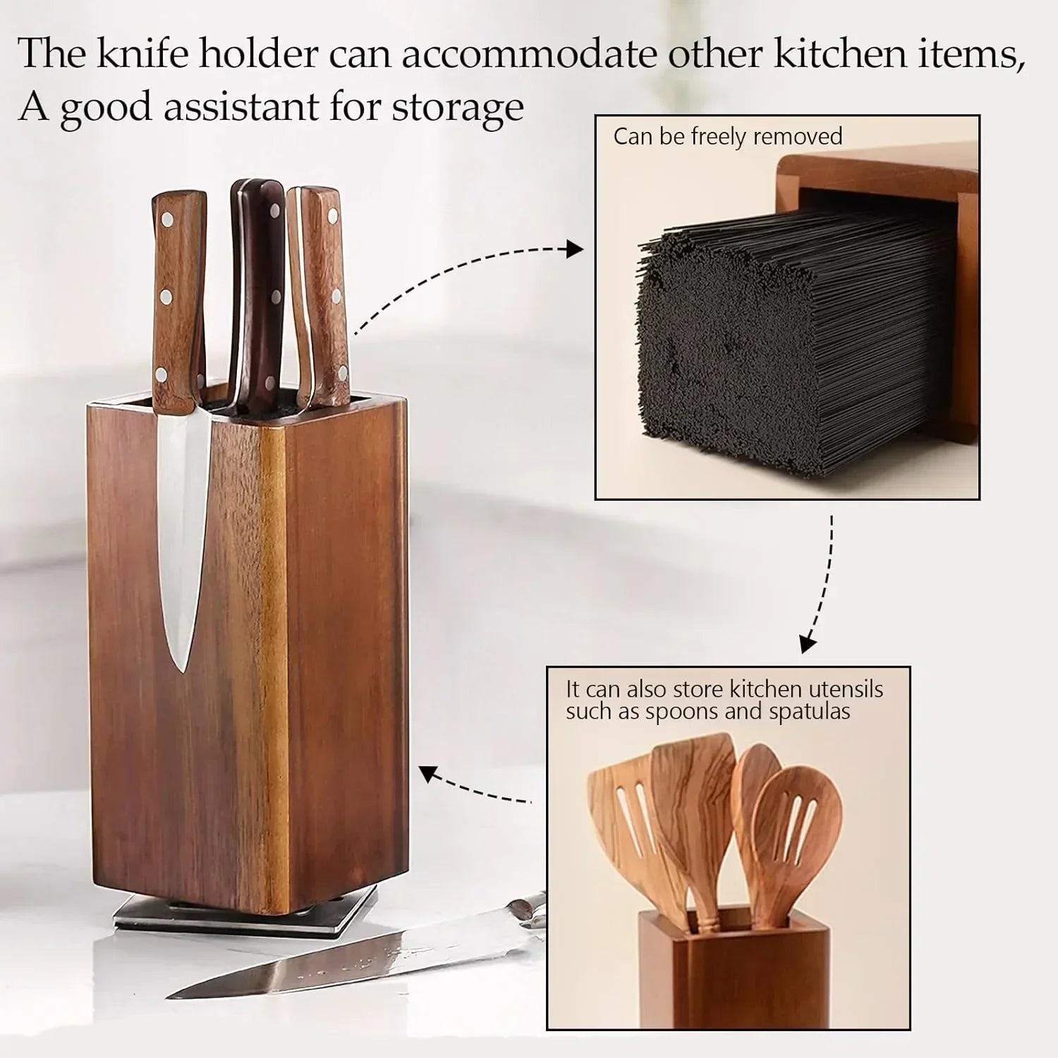 Knife Block - Magnetic Wood 360°
