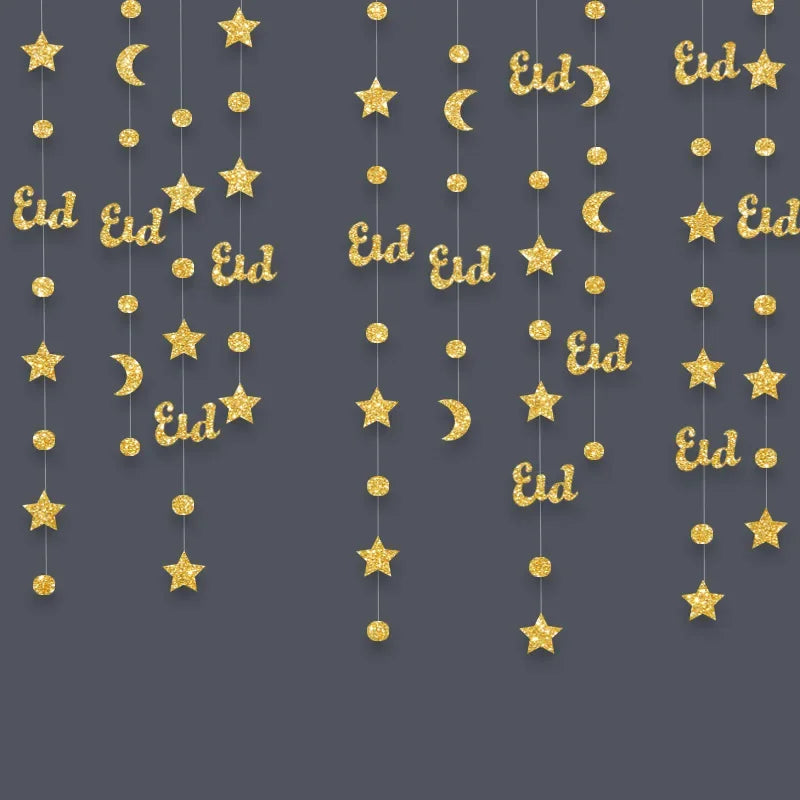 Garland - Glitter Gold Star Streamer