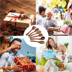 Cooking Spoons - Non-Stick Wooden Teak Set